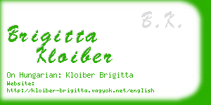 brigitta kloiber business card